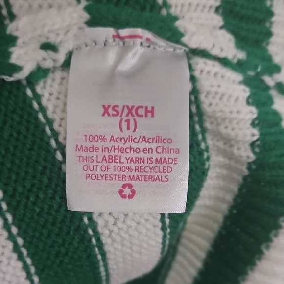 Ugly CHRISTMAS No Boundaries Holiday Green and White Striped Elf Dress Sz XS (1) - Picture 9 of 9